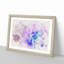 Lilac and Blue Chrysanthemum Watercolour - Picture Frame Graphic Art Print-56738812-56738815