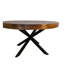 Acacia Wood, Circular Carved Coffee Table
