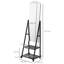 Ackermanville Free Standing Full Length Mirror Rolling Mirror with 2 Shelves Black