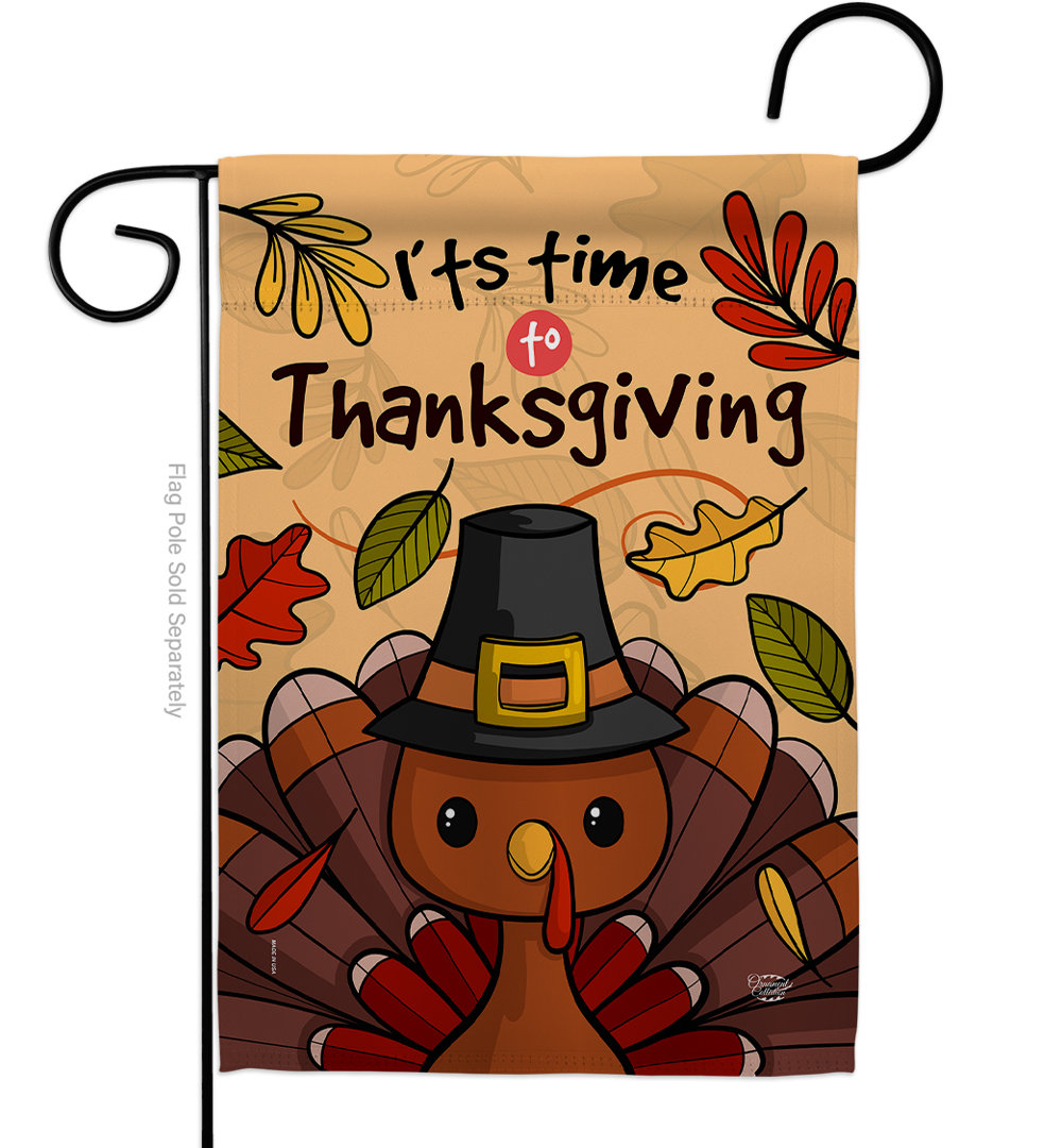 Double Sided 19'' H x 13'' W Polyester Thanksgiving Garden Flag Ornament Collection