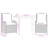  Garden Dining Set Black, Cream White