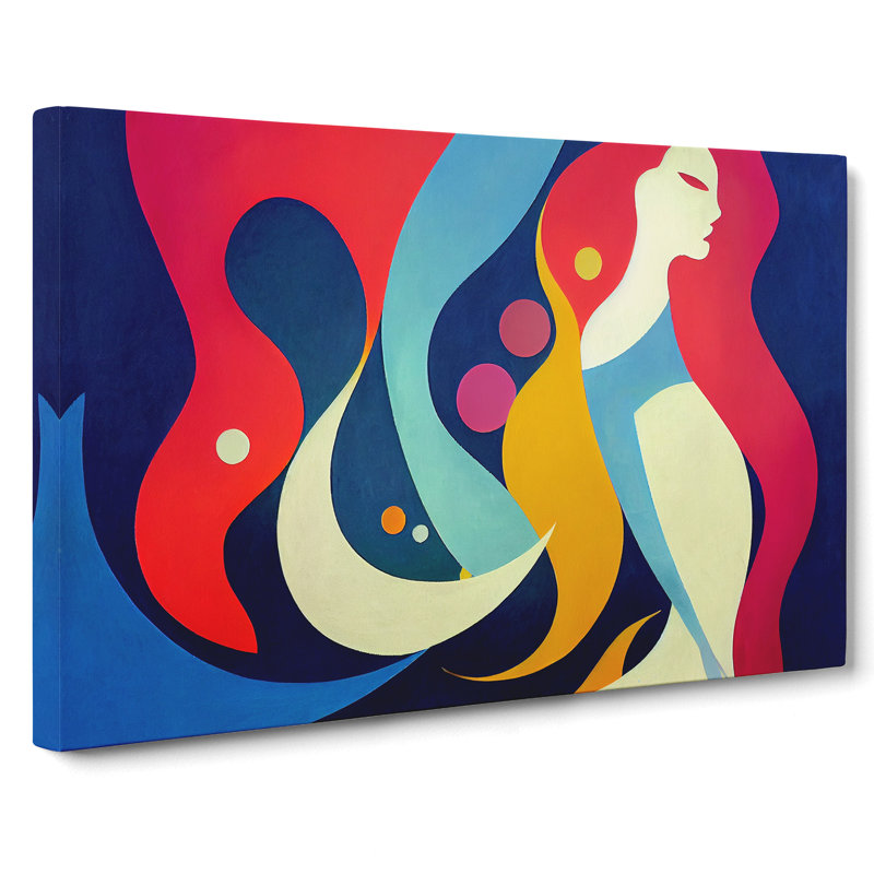 Mermaid Woman Abstract - Wrapped Canvas, 35cm H x 50cm W x 3cm D