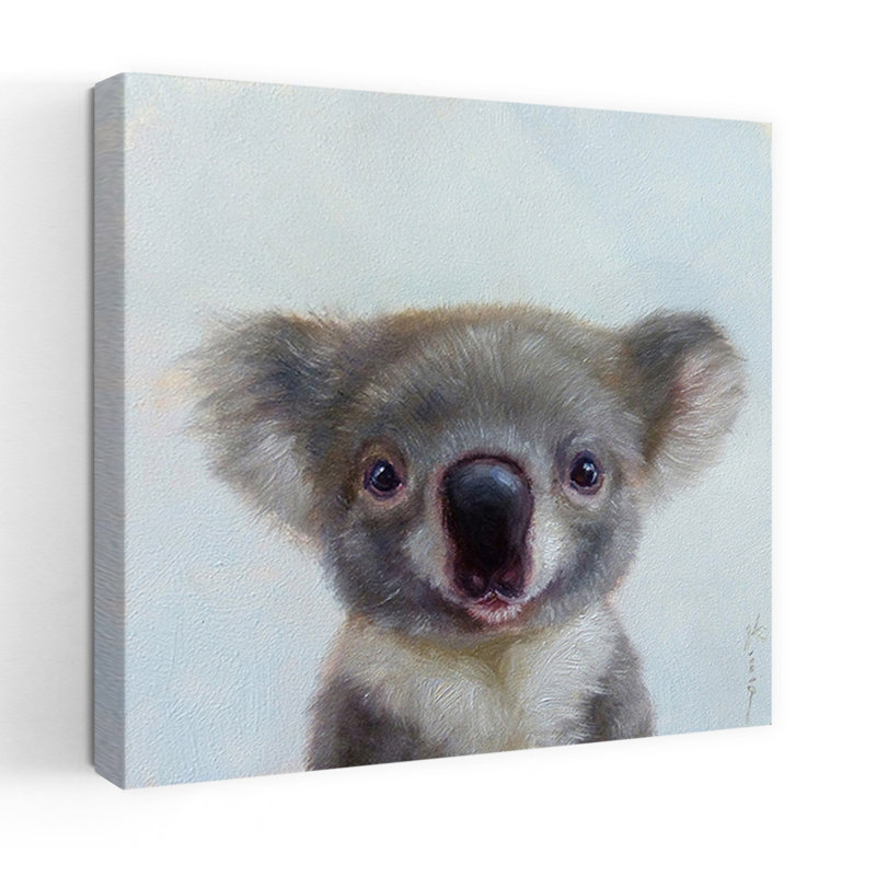 Lil Koala, art animalier contemporain, H 18 po x l 18 po