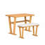 Table de salle à manger en bois massif Farmhouse Modern - Conception peu encombrante