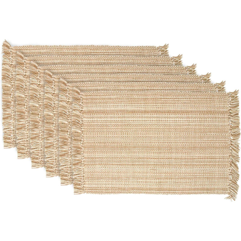 Ensemble de napperons taupe 6 pièces Variegated, Taupe