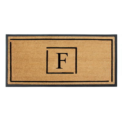 Tapis de porte d'extérieur antidérapant en fibre de coco 48 po x 24 po Amaranthe