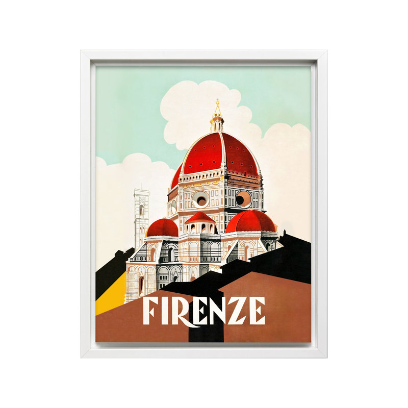 Firenze, Italie, Canevas, Encadrement blanc, H 16 po x l 20 po