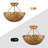3 - Light Vintage Gold Bowl Semi Flush Mount