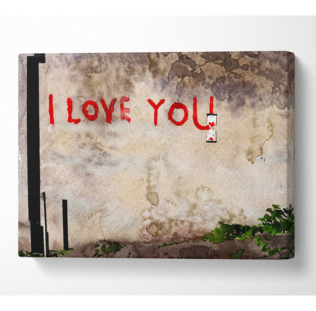 I Love You Timer - Kunstdrucke auf Segeltuch