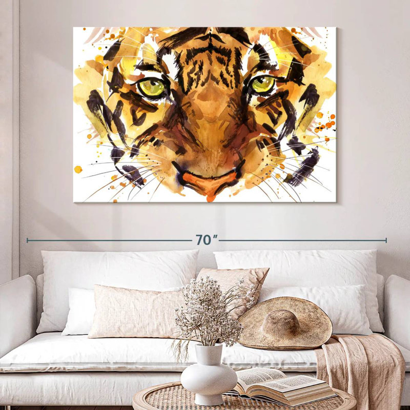 Brampt Fierce Tiger, 34" H x 51" W