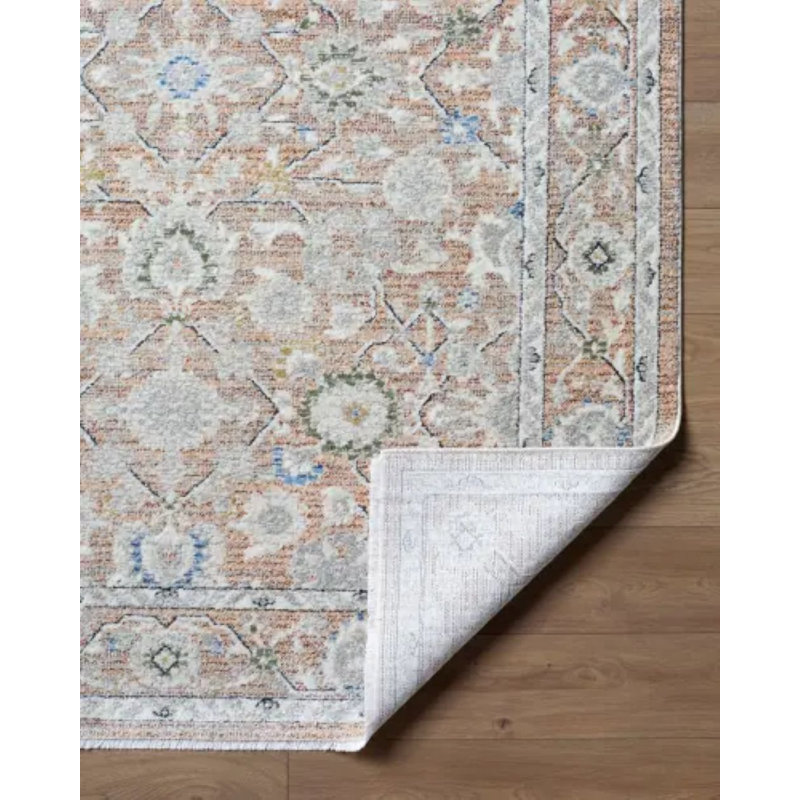 Wahnetta tissé à la machine, Ivory/Cream/Orange/Black/Brown, Rectangle 7'10" x 10'
