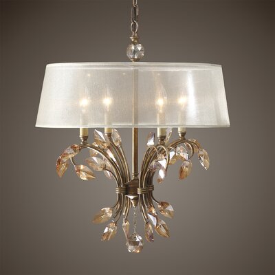 Henthorn 4 - Light Candle Style Drum Chandelier -  House of HamptonÂ®, F92364722BB34C93887C947EDCCF56CC