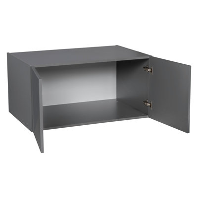 Armoire murale 24 po x 15 po - Double porte - Avec porte en teck naturel