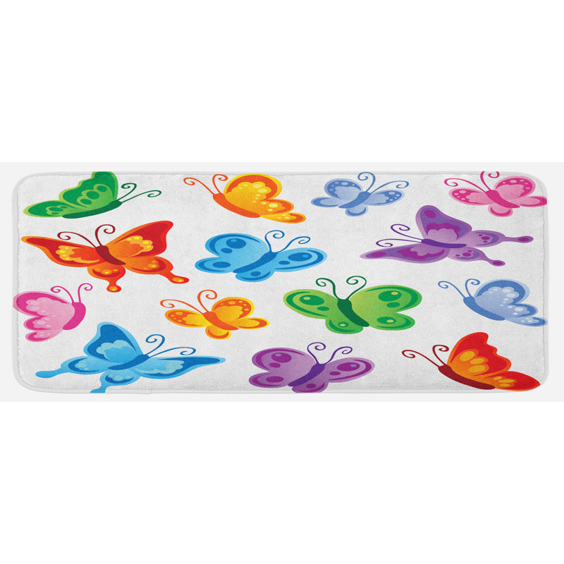 Tapis de cuisine papillon