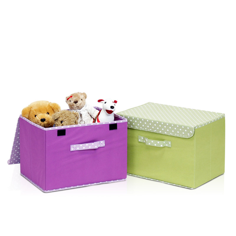 Rebrilliant Fabric Decorative Bin, Purple
