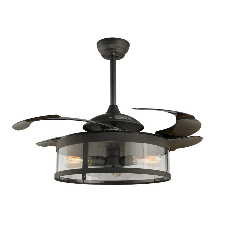 Ventilateur de plafond à 4 pales de 42 po avec télécommande et ensemble d'éclairage inclus Jetta