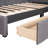 Upholstered Daybed With 2 Storage Drawers, Linen Fabric, Twin Size, No Box Spring, Gray Drawers Daybed, Bed-1349693203