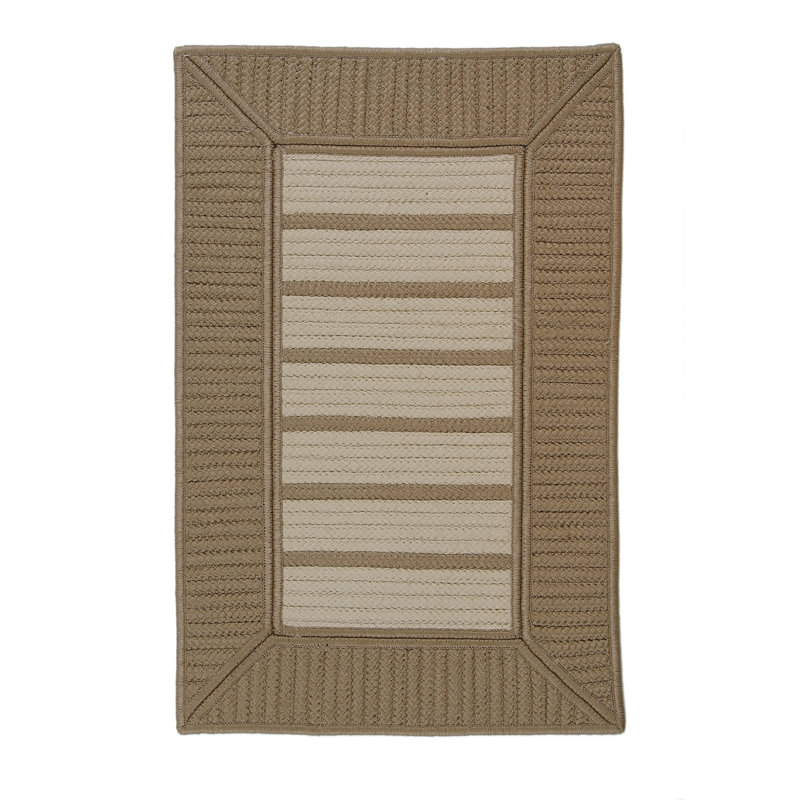 Tapis brun clair/brun tressé à la main Tremper, Rectangle 14 pi x 18 pi