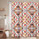 Rideau de douche vert imperméable, rideaux de douche pour la salle de bain avec 12 crochets