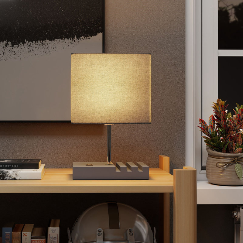 Table Lamp, Grey, Grey