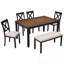 Ensemble 6 pièces avec 4 chaises à dossier croisé et 1 banc Lillibridge-796493057
