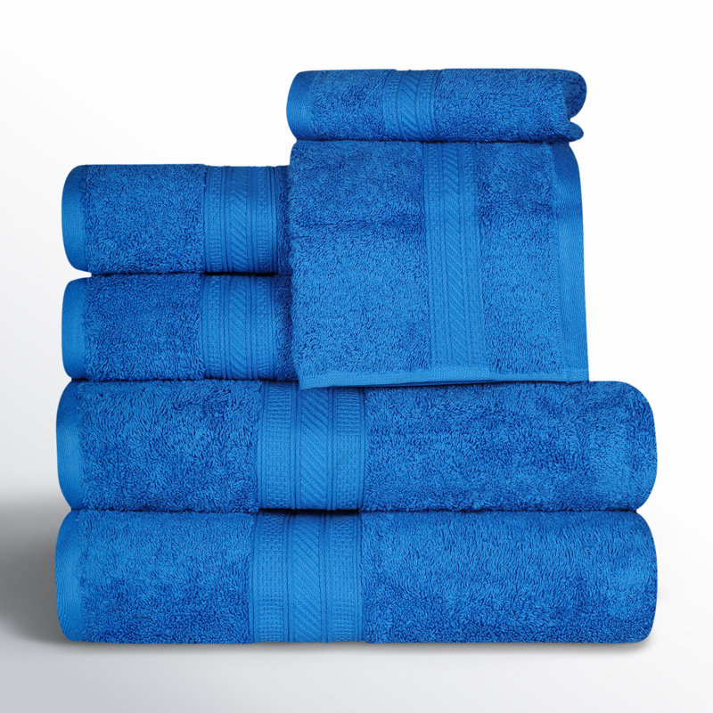 Ensemble de serviettes 6 pièces en coton peigné à longues fibres de 700 g/m² Glenlee, Allure