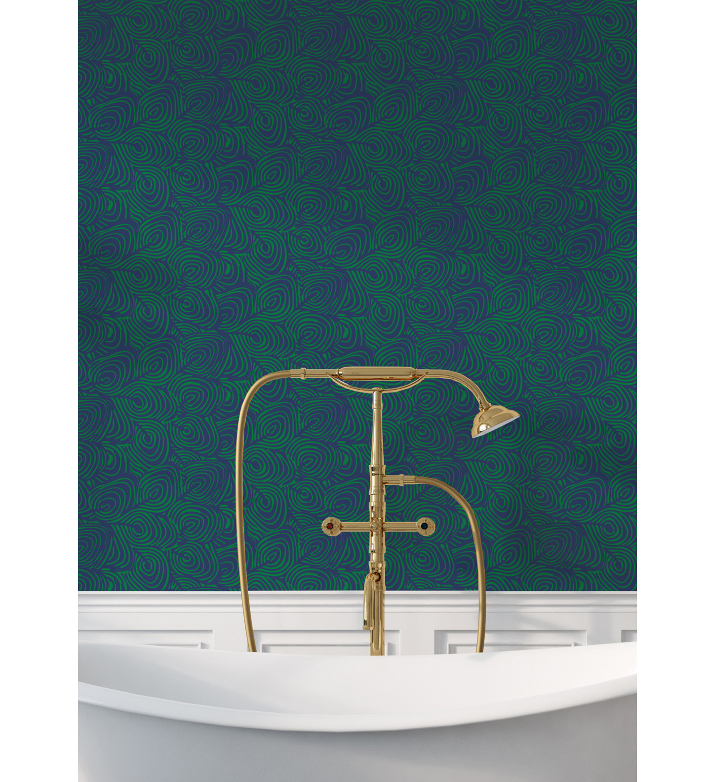 Lomé Wallpaper Roll, Royal Jade, Faux Grasscloth, Non-pasted