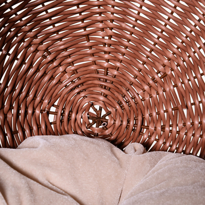 Fauteuil-lit rotatif avec coussin épais et coussin épais