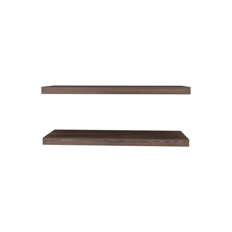 Tablette flottante Dallas, salon, noyer foncé, Noyer