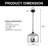 Panola 3 - Light Matte Black Lantern Pendant
