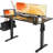 Electric Height Adjustable Standing Desk with Hooks-1941420730-1940627074