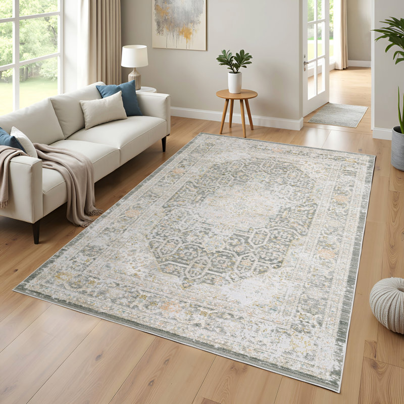 Tapis tissé à la machine Goulart, Rectangle 7 pi 10 po x 10 pi 10 po