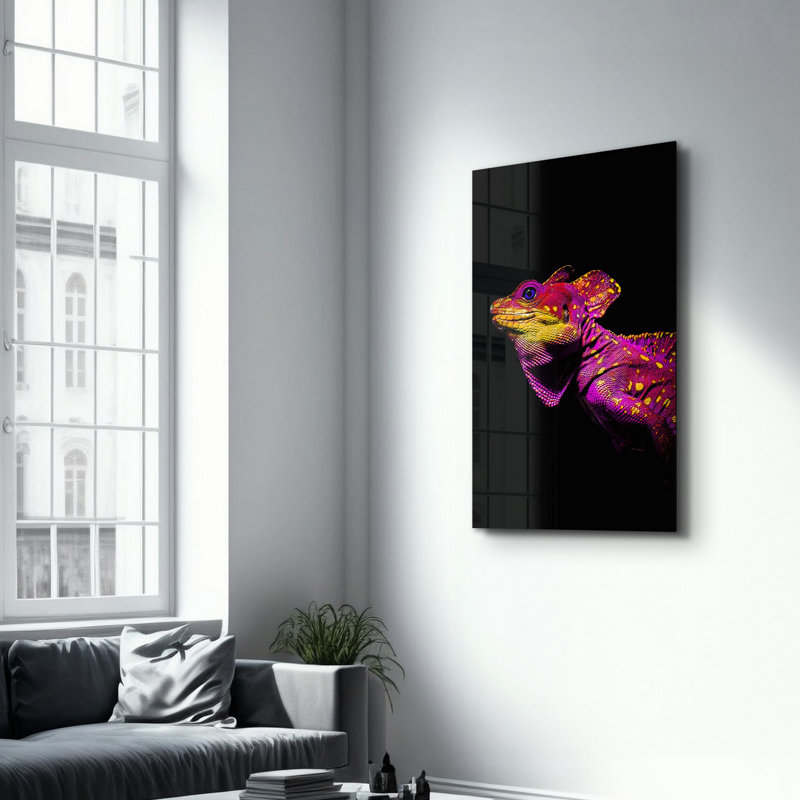 Élégante peinture murale en verre trempé de 13,8 po x 21,7 po | 100% verre trempé, épaisseur: 0,16 pouce | Imprimé UV pour des couleurs éclatantes | Parfait pour la décoration intérieure, le salon et les espaces de bureau