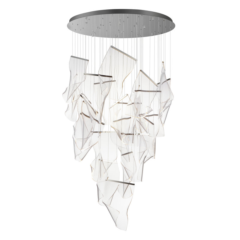 Luminaire suspendu Rosamund, Chrome poli, 24, 35