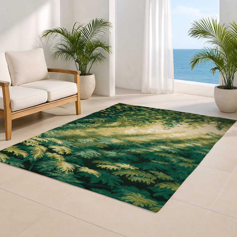 Tapis d'intérieur et d'extérieur vert Nature, Rectangulaire 8 pi x 10 pi