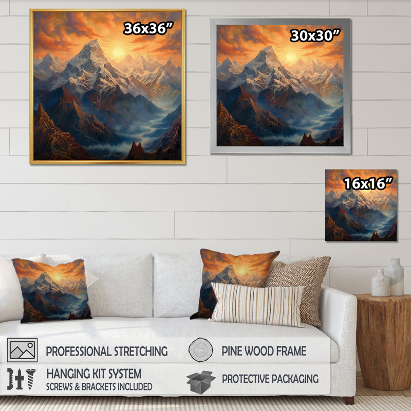 Mystical Glorious Mountain, Toile tendue, H 16 po x l 16 po