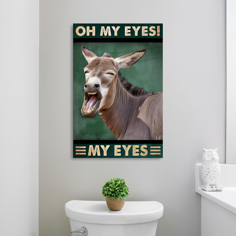 «Donkey Oh My Eyes», impression sur toile tendue, L 24 po x H 36 po