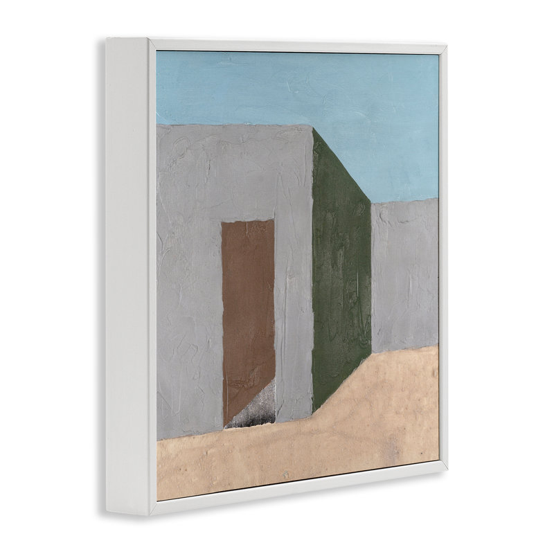 Sud-ouest d'Adobe, estampe numérique de Michael Willett, H 17 po x l 17 po, Estampe numérique encadrée blanc bord de mer