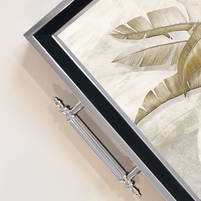 Elegant Glass Tray, 19.7 x 11.4 x 1.4 inches | 100% Durable Glass Construction | Easy to Clean with Damp Cloth | Ideal for Serving, Decorative Display, and Organizing | Stylish Addition to Home Décor