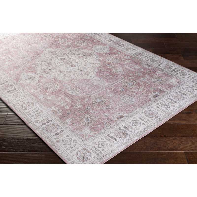 Tapis oriental rose / ivoire Longino, Rectangle 2 pi 3 po x 3 pi 9 po
