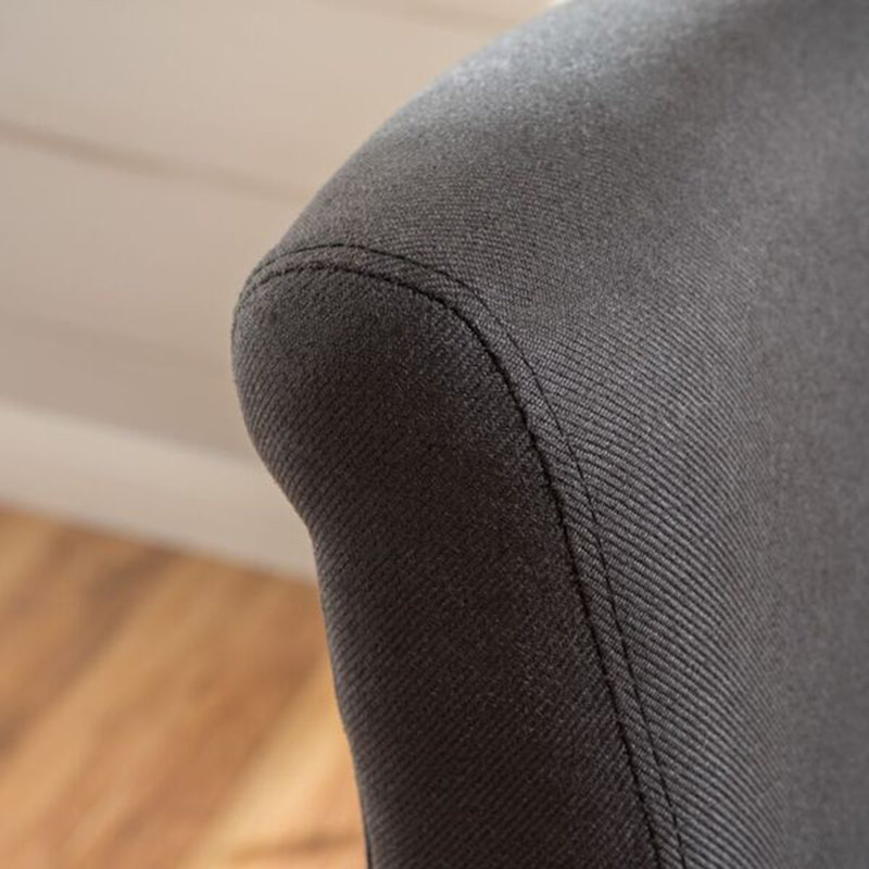  Tabouret de comptoir pivotant, siège rembourré avec base en bois massif, conception pivotante à 360 degrés, siège confortable et élégant pour la cuisine ou la salle à manger, gris anthracite