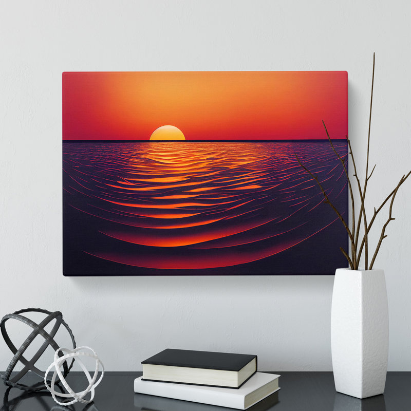 Ethereal Ocean Sunset - Wrapped Canvas