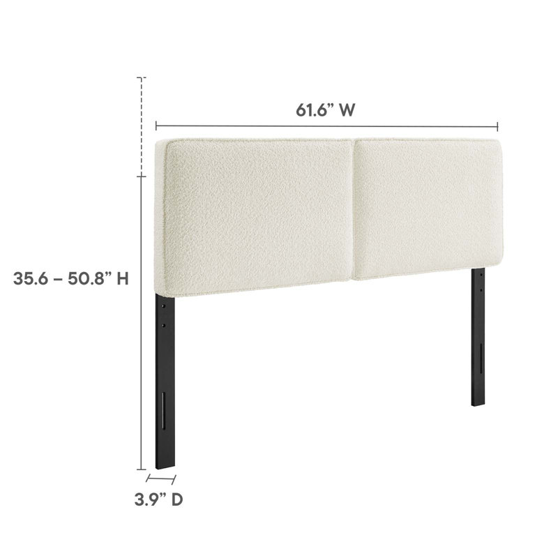 Modway Lindee Headboard, Queen, Cream