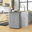 Chariot pour îlot de cuisine roulant, table de service portable avec tiroir, tablette réglable et 2 porte-serviettes, gris