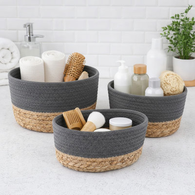 Padang 3-Piece Cotton Basket Bin