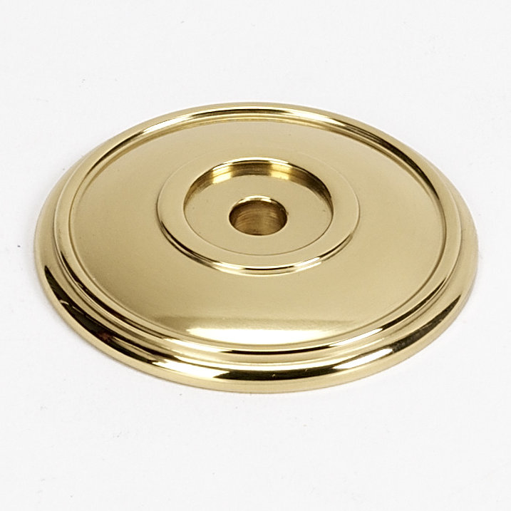 Traditional Brass Rose / Rosette, Polished Brass, 3.3"H x 3.35 W x 1"D