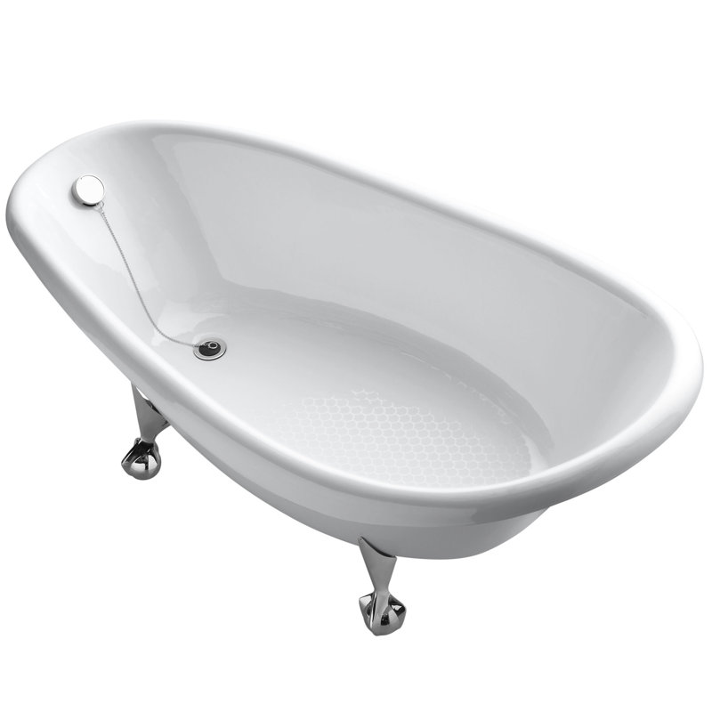 Birthday Bath® 72" x 37-1/2" Soaking Bathtub, White