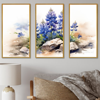 Lavande lys dans les Alpes - ensemble d'art sur toile lys