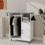 Chariot à repasser avec planche à repasser roulante, armoire à repasser polyvalente avec roues, solution de repassage compacte