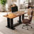 63" Solid Wood Desk with Trestle Base